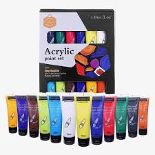Professional Acrylic Paint Set (12 Colors)